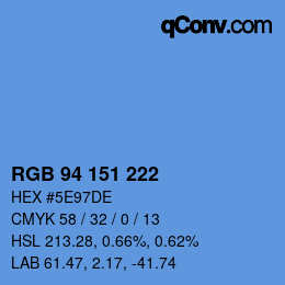 Color code: RGB 94 151 222 | qconv.com