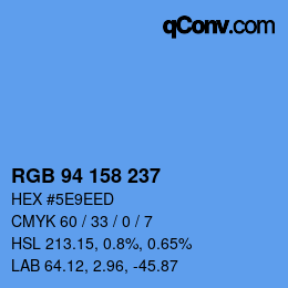 Color code: RGB 94 158 237 | qconv.com