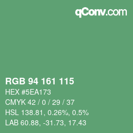 Farbcode: RGB 94 161 115 | qconv.com