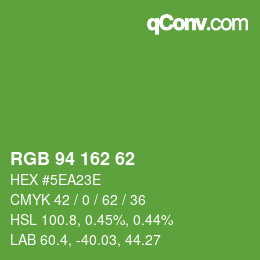 Color code: RGB 94 162 62 | qconv.com