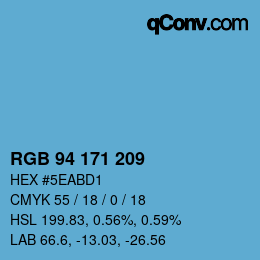 Color code: RGB 94 171 209 | qconv.com