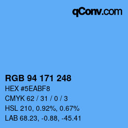 Código de color: RGB 94 171 248 | qconv.com