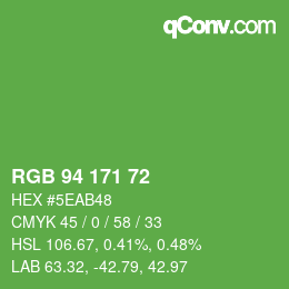 Color code: RGB 94 171 72 | qconv.com