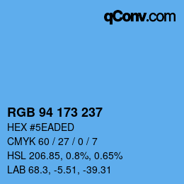 Color code: RGB 94 173 237 | qconv.com