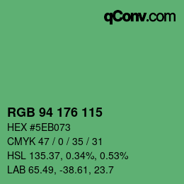 Code couleur: RGB 94 176 115 | qconv.com