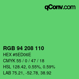 Color code: RGB 94 208 110 | qconv.com