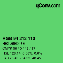 Código de color: RGB 94 212 110 | qconv.com
