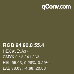 カラーコード: RGB 94 90.8 55.4 | qconv.com