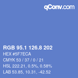 Color code: RGB 95.1 126.8 202 | qconv.com