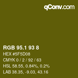 カラーコード: RGB 95.1 93 8 | qconv.com
