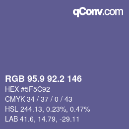 Color code: RGB 95.9 92.2 146 | qconv.com