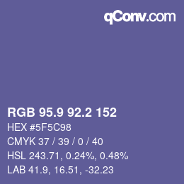 Color code: RGB 95.9 92.2 152 | qconv.com