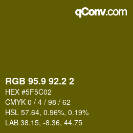 カラーコード: RGB 95.9 92.2 2 | qconv.com
