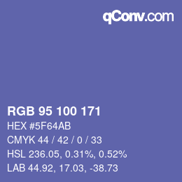 Color code: RGB 95 100 171 | qconv.com
