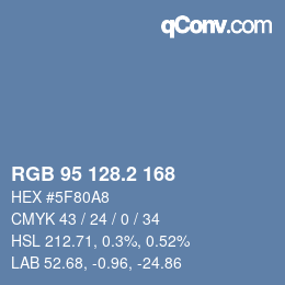 Color code: RGB 95 128.2 168 | qconv.com