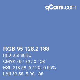 Color code: RGB 95 128.2 188 | qconv.com