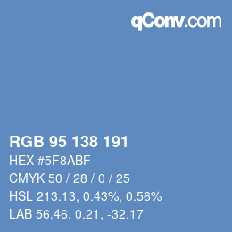 Farbcode: RGB 95 138 191 | qconv.com
