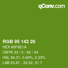 Farbcode: RGB 95 142 26 | qconv.com