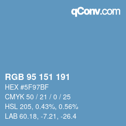 Color code: RGB 95 151 191 | qconv.com