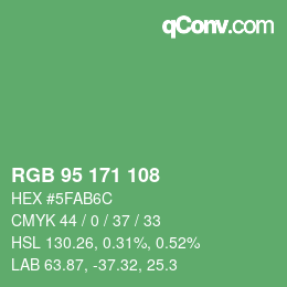 Color code: RGB 95 171 108 | qconv.com