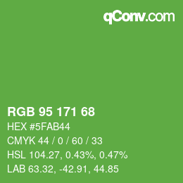 Color code: RGB 95 171 68 | qconv.com