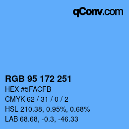 Color code: RGB 95 172 251 | qconv.com