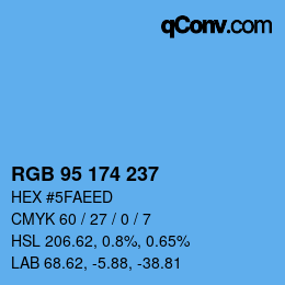 Color code: RGB 95 174 237 | qconv.com