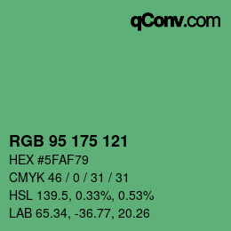Farbcode: RGB 95 175 121 | qconv.com