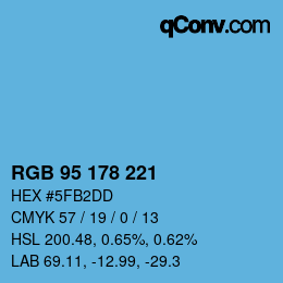 Color code: RGB 95 178 221 | qconv.com