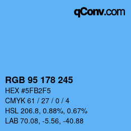 カラーコード: RGB 95 178 245 | qconv.com
