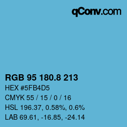 Color code: RGB 95 180.8 213 | qconv.com