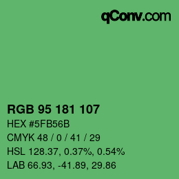Color code: RGB 95 181 107 | qconv.com