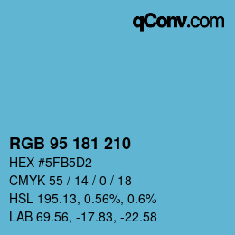 Color code: RGB 95 181 210 | qconv.com