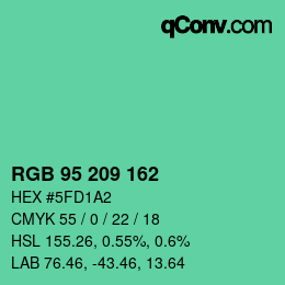 Color code: RGB 95 209 162 | qconv.com