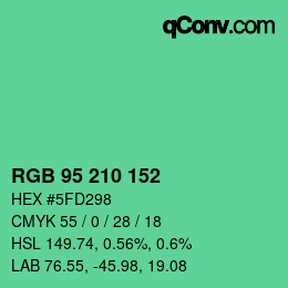 Color code: RGB 95 210 152 | qconv.com