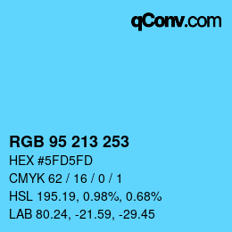 Color code: RGB 95 213 253 | qconv.com