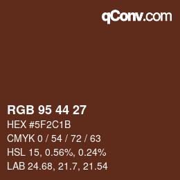 Farbcode: RGB 95 44 27 | qconv.com