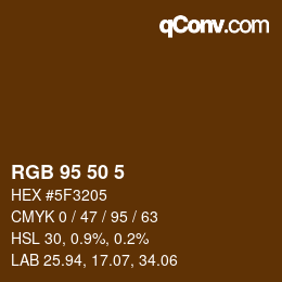 Color code: RGB 95 50 5 | qconv.com