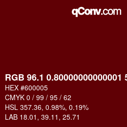 Color code: RGB 96.1 0.80000000000001 5 | qconv.com