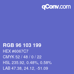 Color code: RGB 96 103 199 | qconv.com