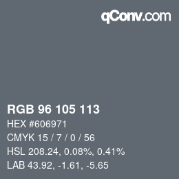 カラーコード: RGB 96 105 113 | qconv.com