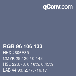 Farbcode: RGB 96 106 133 | qconv.com