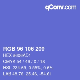 Color code: RGB 96 106 209 | qconv.com