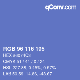 Farbcode: RGB 96 116 195 | qconv.com