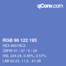 Farbcode: RGB 96 122 195 | qconv.com