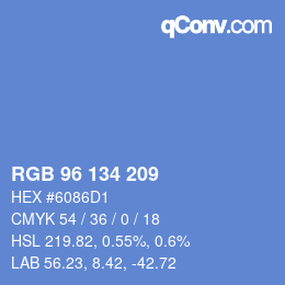 Color code: RGB 96 134 209 | qconv.com