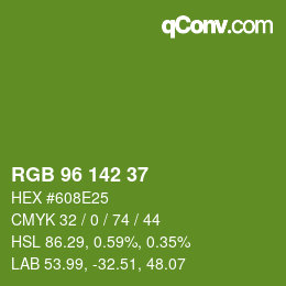 Color code: RGB 96 142 37 | qconv.com
