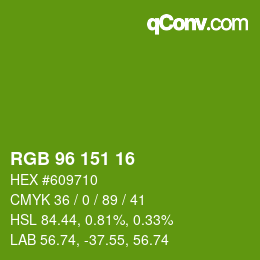 Color code: RGB 96 151 16 | qconv.com