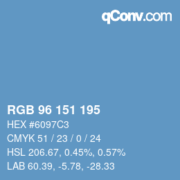 Farbcode: RGB 96 151 195 | qconv.com