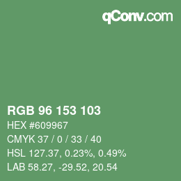 Color code: RGB 96 153 103 | qconv.com